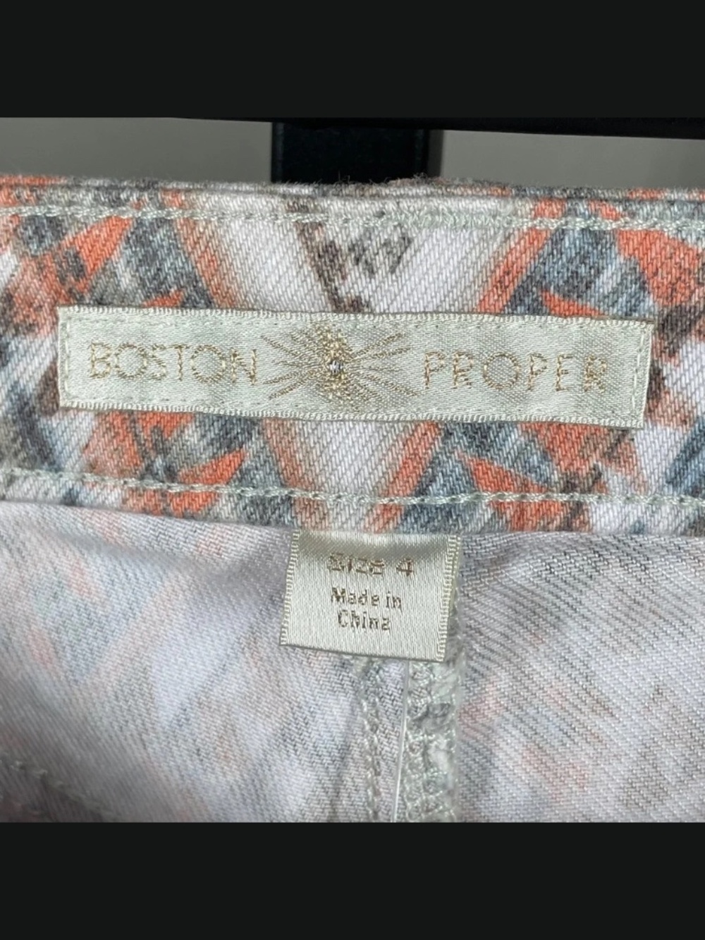 NEW Boston Proper Jeans Womens 4 brown orange aztec western preppy cowgirl - Picture 4 of 11